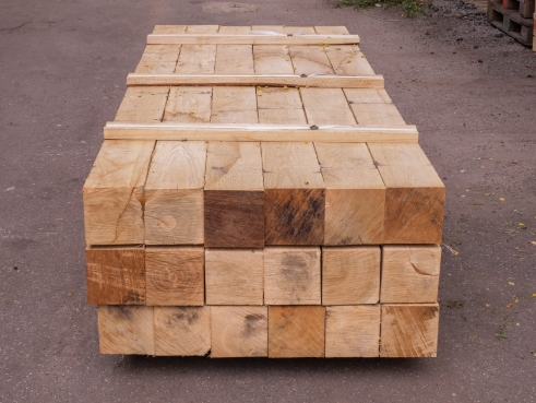 Fresh Sawn Oak Beams 150х150х2400 mm, green oak